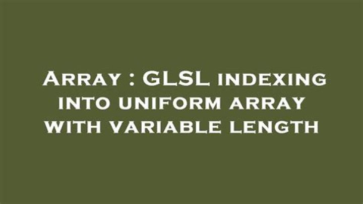 GLSL for-loop array index
