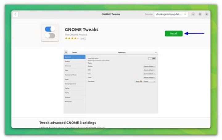 Global Dark Theme mode switch in GNOME Tweak Tool GNOME Tweak Tool