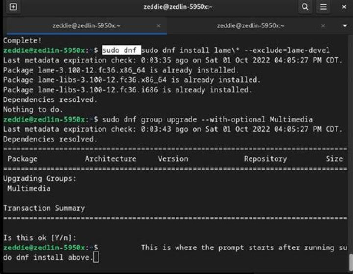 gnome-terminal screenshot