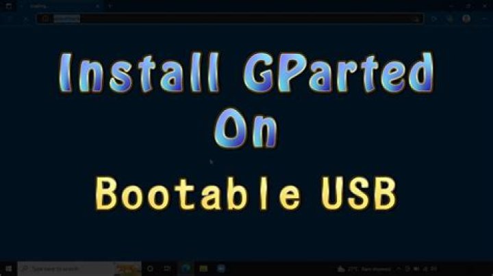 gparted apparently showing only USB