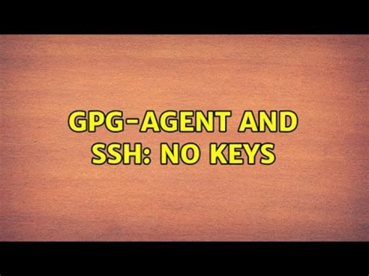 gpg-agent and SSH: No keys