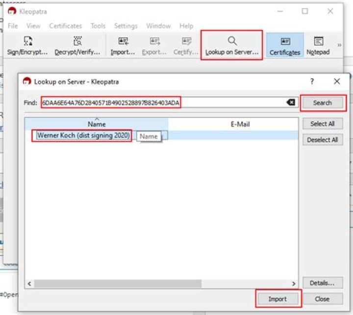 gpg: can't check signature: No public key, even after importing public key