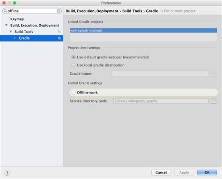 Gradle Offline work