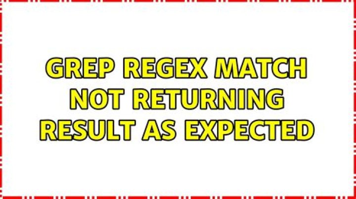Grep Regex match not returning result as expected