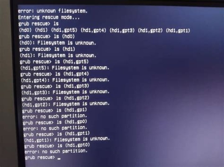 grub rescue shows every time I open the pc