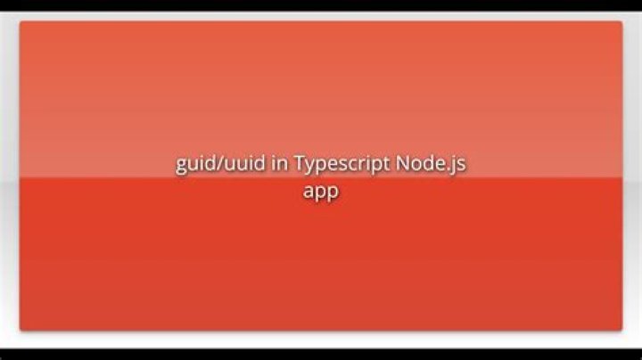 guid/uuid in Typescript Node.js app
