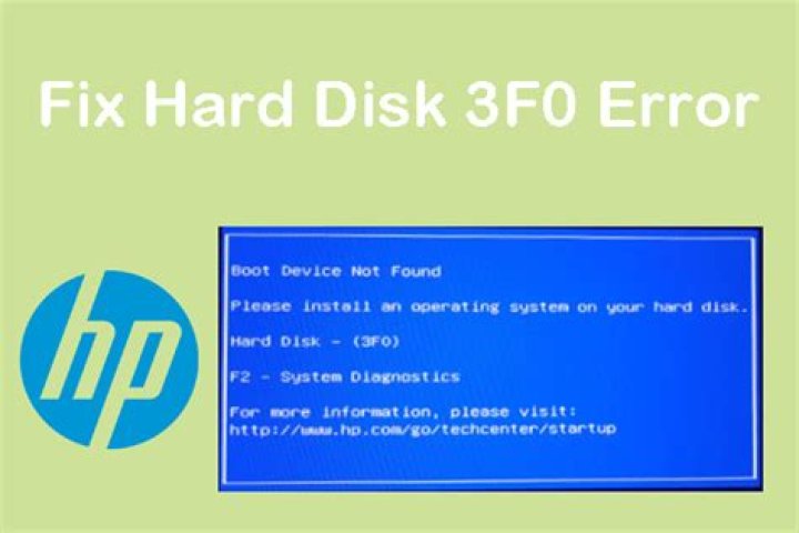 Hard drive error (3F0) on HP 250 G3