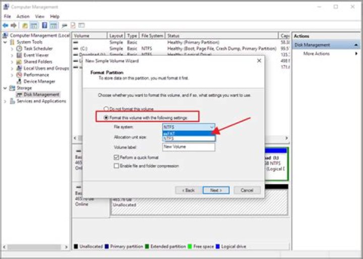 Hard drive recognized in BIOS, but not device/disk management