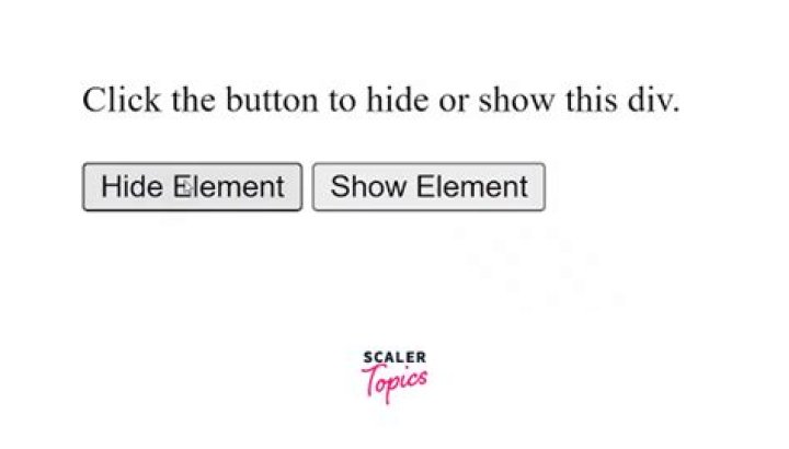 Hidden property of a button in HTML