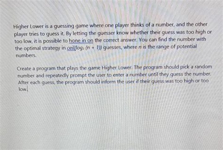 Higher/Lower guessing game with no upper bound