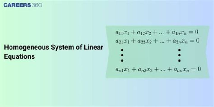 Homogeneous Equations and Linear Algebra