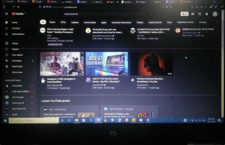 Horizontal pink line on my HP Pavilion 15, how do I fix it?
