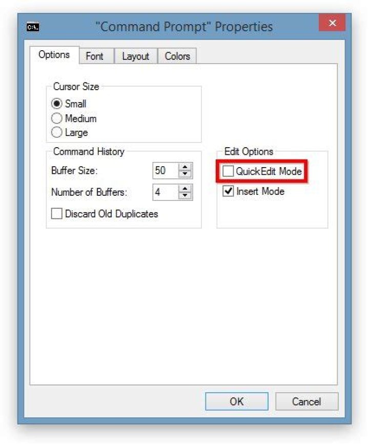 How and why does QuickEdit mode in Command Prompt freeze applications?