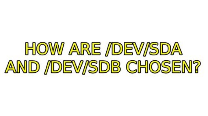 How are /dev/sda and /dev/sdb chosen?