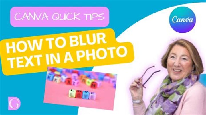 How can I blur text in an image?