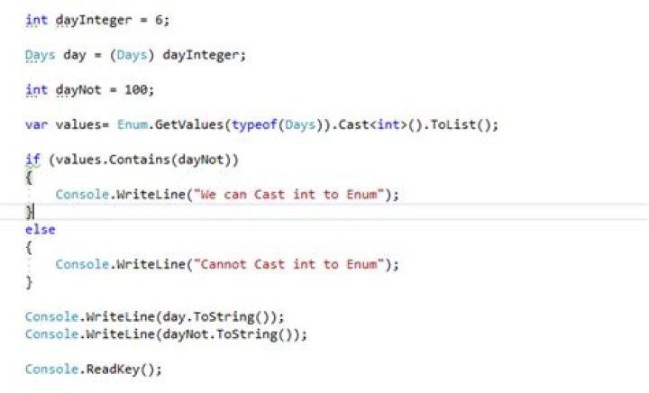 How can I cast int to enum?