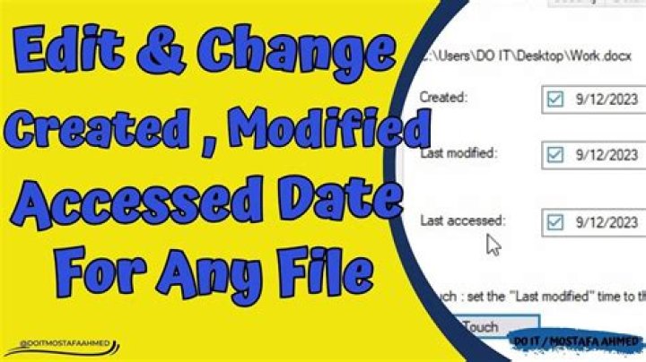 How can I change the date modified/created of a file?