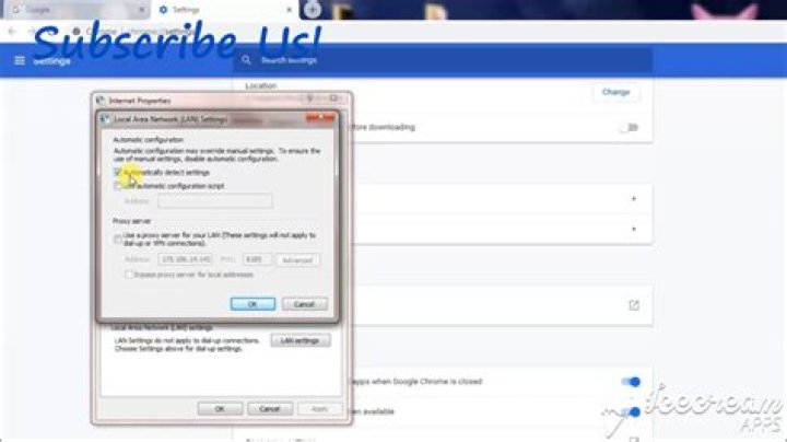How can I change the proxy settings for Google Chrome?