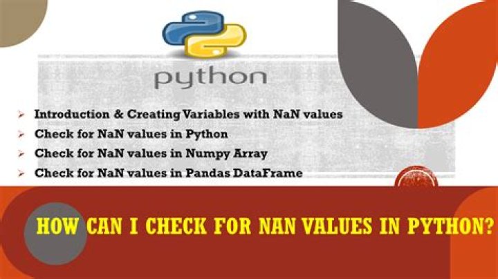 How can I check for NaN values?