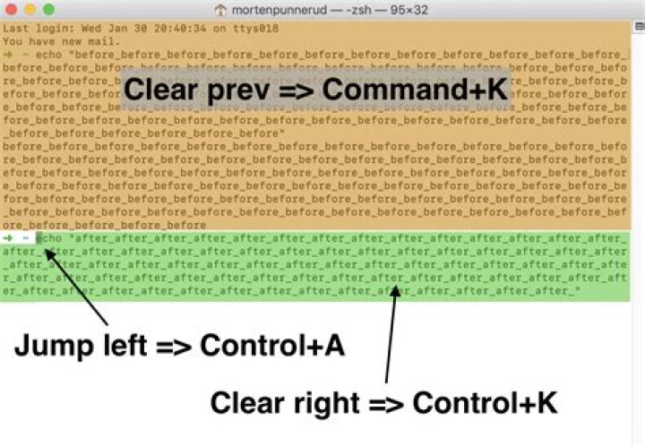 How can I clear previous output in Terminal in Mac OS X?