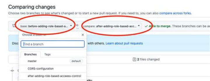 How can I diff two branches in GitHub?