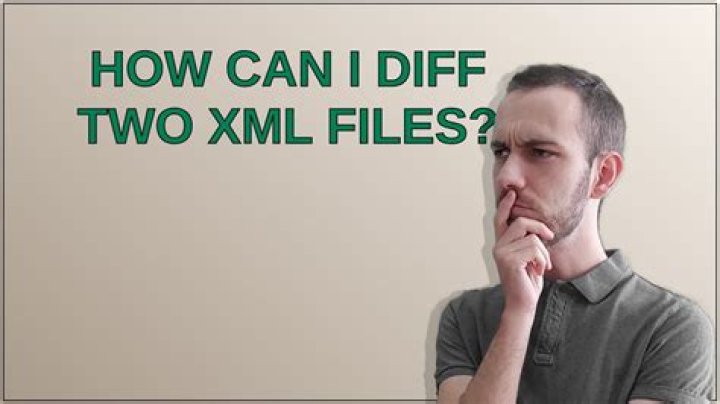 How can I diff two XML files?