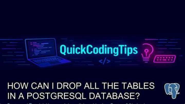 How can I drop all the tables in a PostgreSQL database?