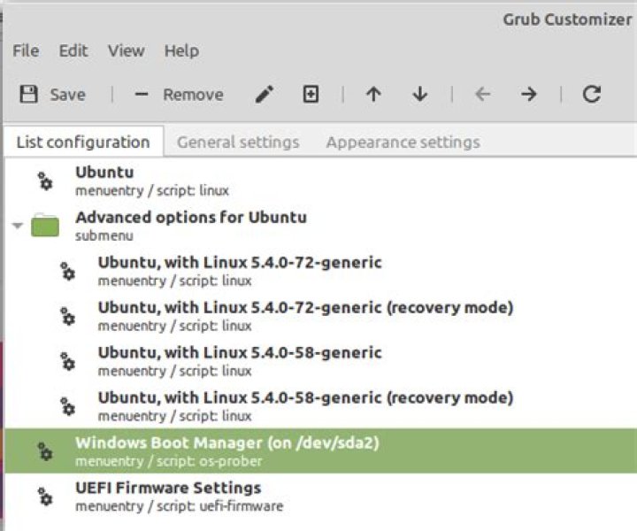 How can I edit my Grub bootloader entries (Hide, Rename, Remove)?