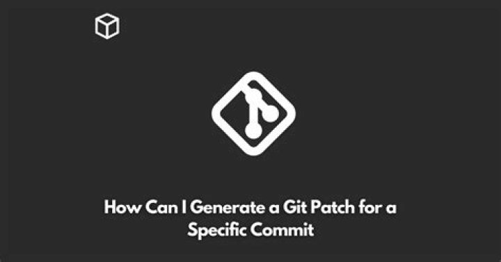 How can I generate a Git patch for a specific commit?