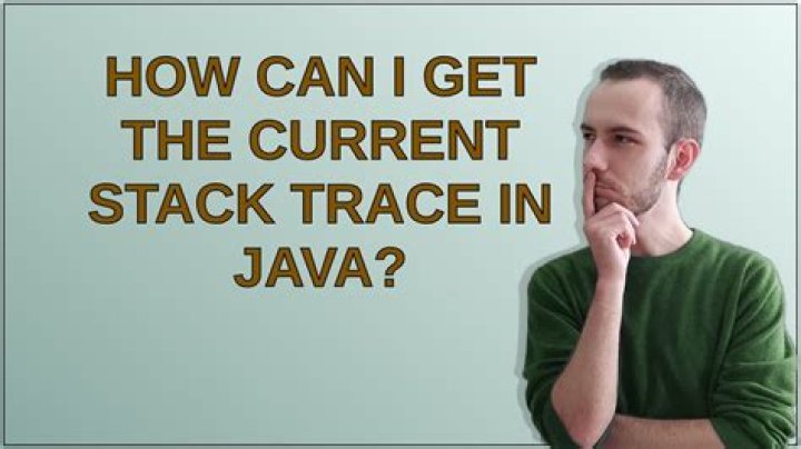 How can I get the current stack trace in Java?