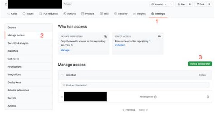 How can I give access to a private GitHub repository?