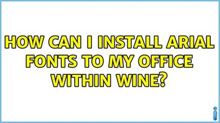How can I install Arial fonts to my Office within Wine?