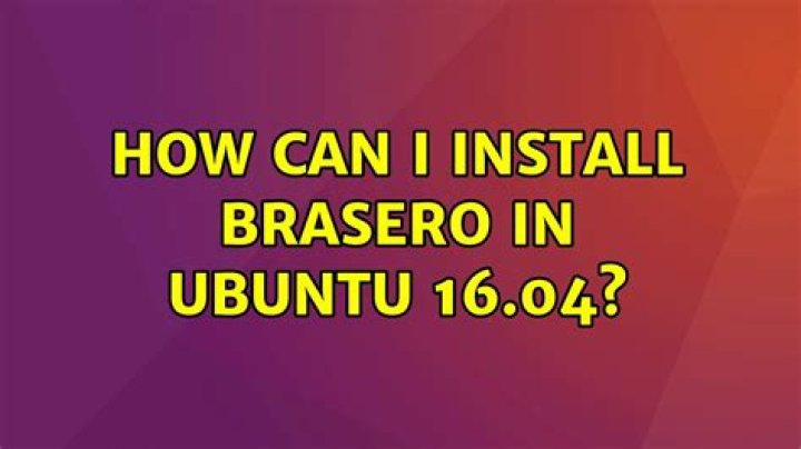 How can I install brasero in Ubuntu 16.04? [duplicate]