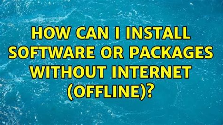 How can I install software without internet? [duplicate]