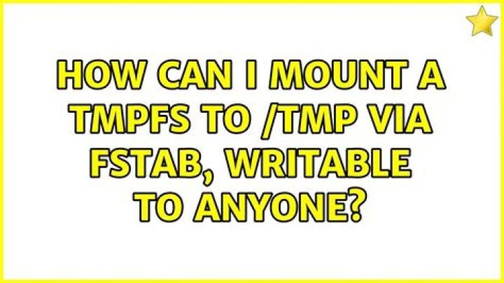 How can I mount a tmpfs to /tmp via fstab, writable to anyone?