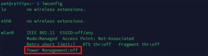 How can I prevent iwconfig power management from being turned on?