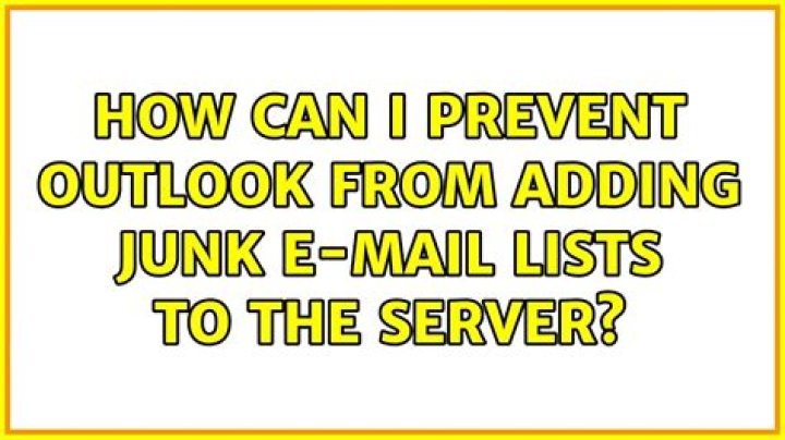 How can I prevent Outlook from adding junk e-mail lists to the server?
