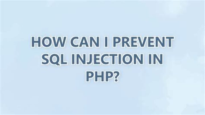 How can I prevent SQL injection in PHP?