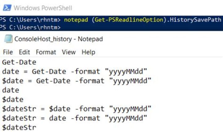 How can I see the command history across all PowerShell sessions in Windows Server 2016?