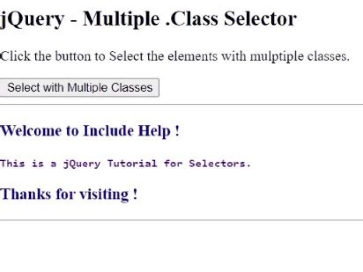 How can I select an element with multiple classes in jQuery?