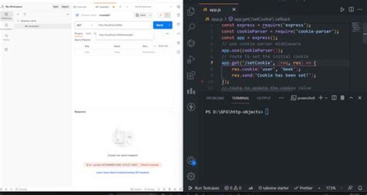 How can I set cookie in node js using express framework?