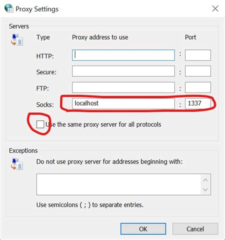 How can I set socks proxy on windows?