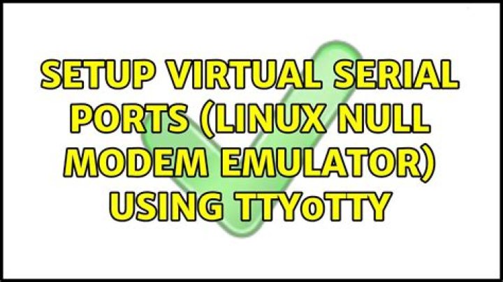 How can I set up virtual serial ports (Linux null modem emulator) using tty0tty