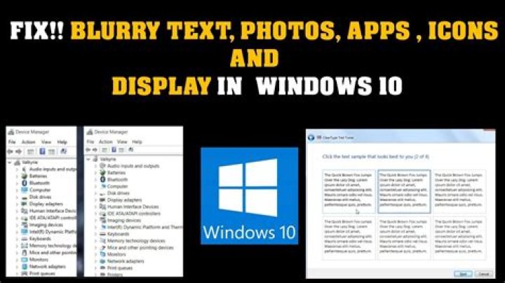 How can i solve blurry text in windows 10?