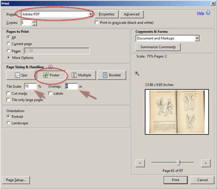 How can I split in half a double-page scanned PDF in a single pass?