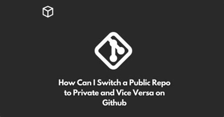 How can I switch a public repo to private and vice versa on GitHub?
