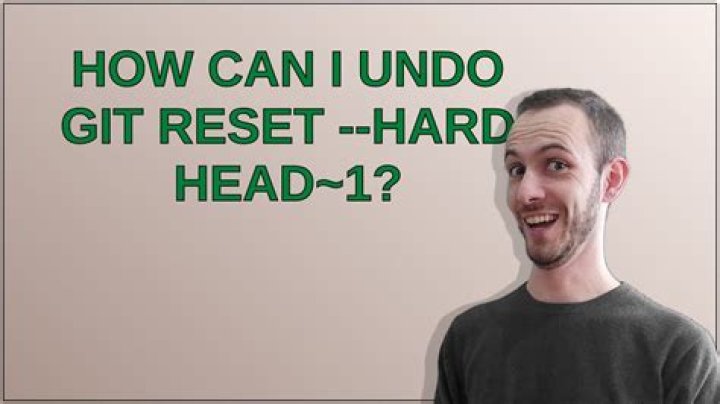 How can I undo git reset --hard HEAD~1?
