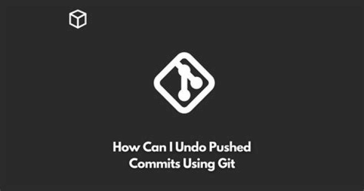 How can I undo pushed commits using git?