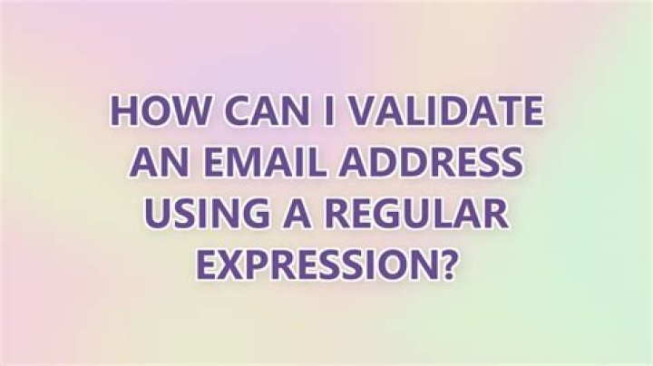 How can I validate an email address using a regular expression?
