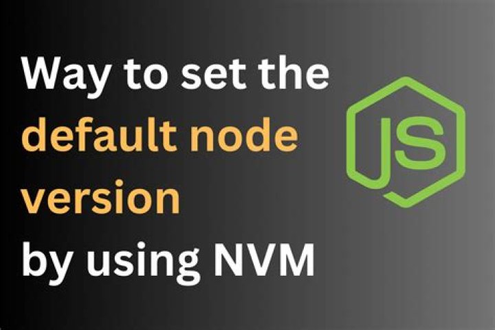 How can the default node version be set using NVM?